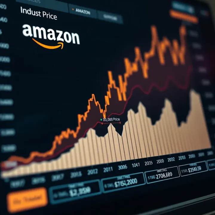 Amazon Share Price Compared with Industry Peers Comparison chart illustrating Amazon's share performance against major industry competitors