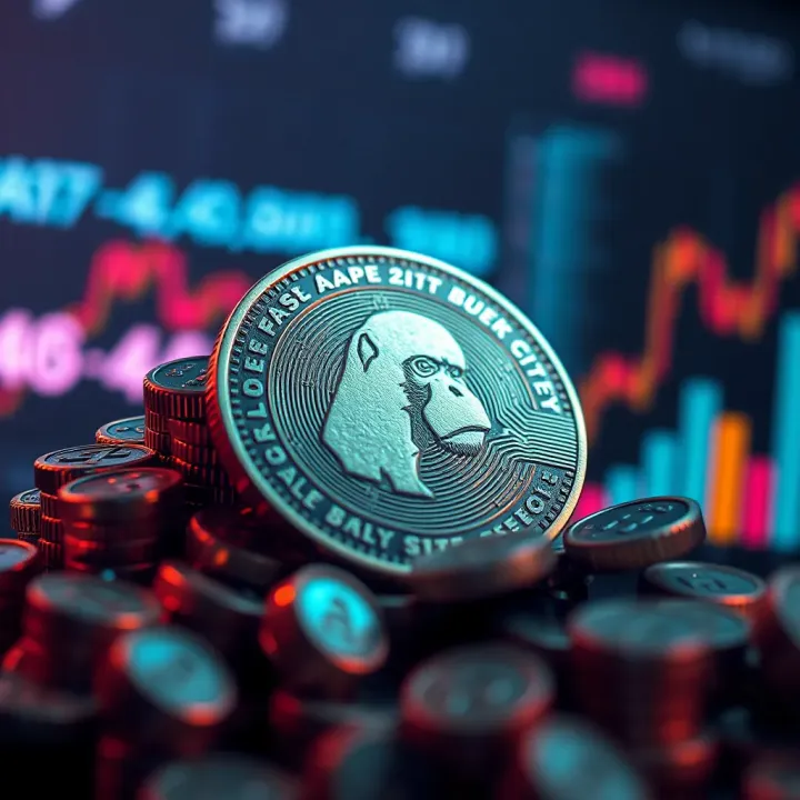 Key Factors Influencing Ape Coin Investment Decisions Conceptual illustration of investment factors influencing Ape Coin value including market dynamics and risk assessment