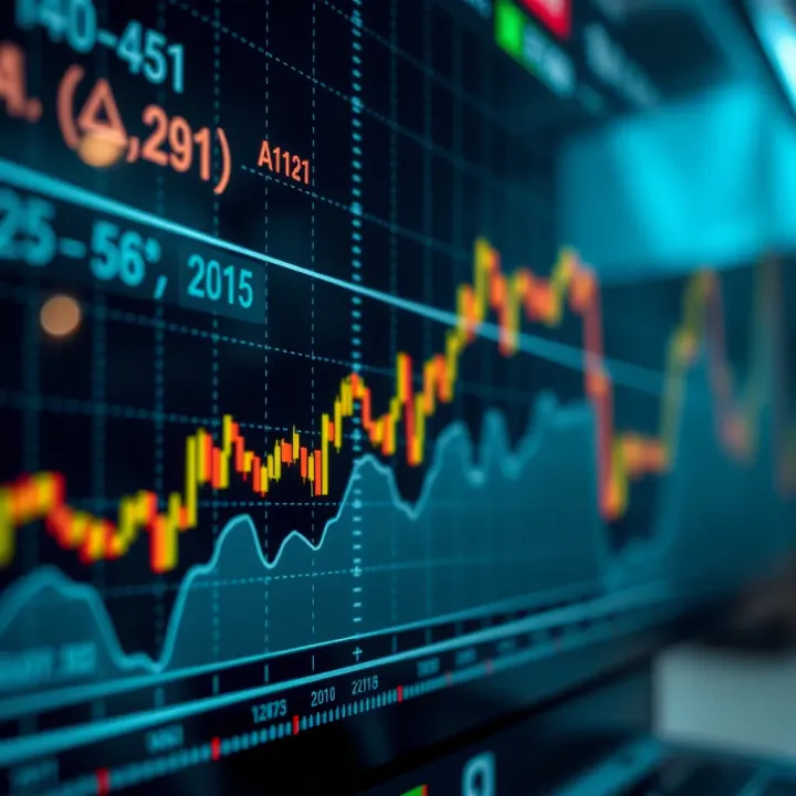 Graph showing ApeCoin value fluctuations with market trend lines and indicators