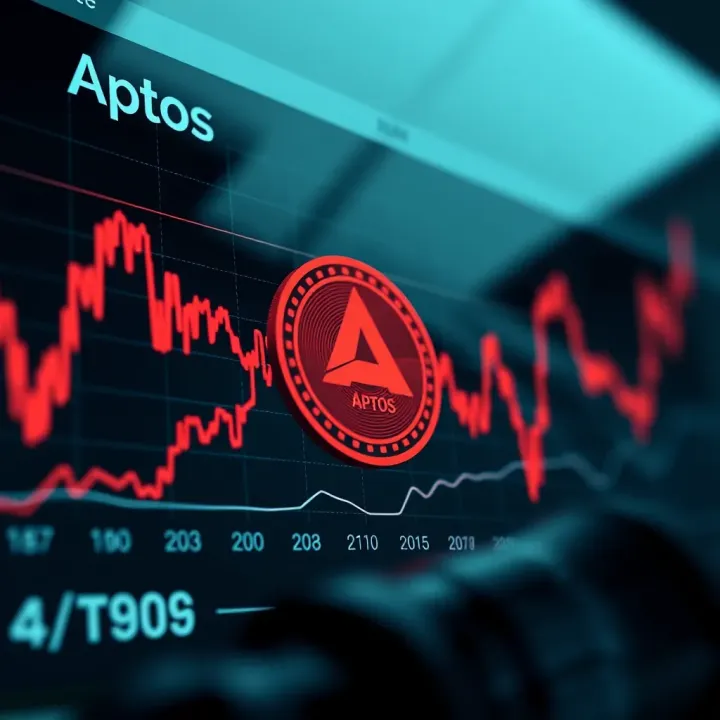 Graph illustrating trends in Aptos cryptocurrency value over recent months