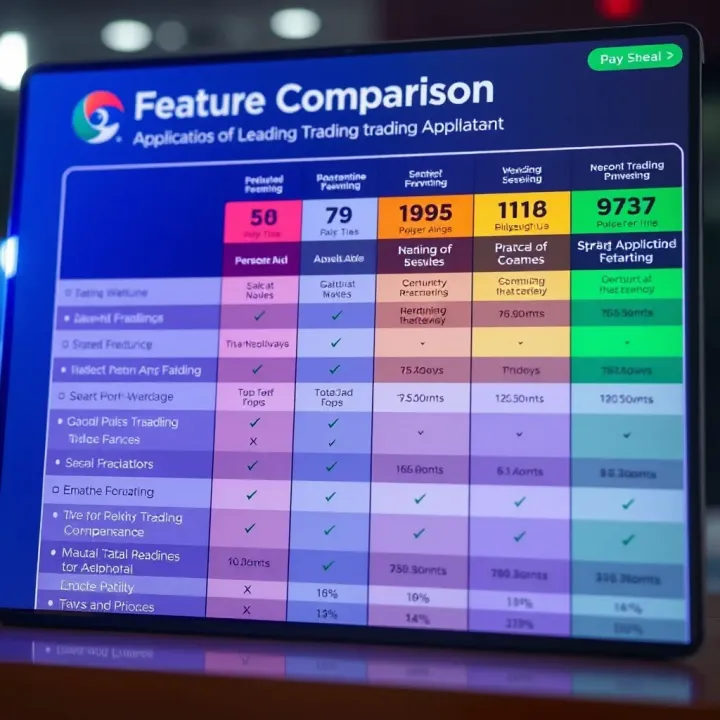 Feature Comparison of Leading Trading Applications in Pakistan Comparison chart highlighting features and benefits of different trading applications available in Pakistan