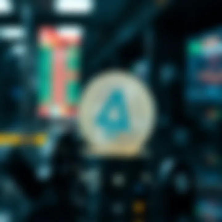 Illustration of blockchain technology and data analytics influencing Algo coin pricing