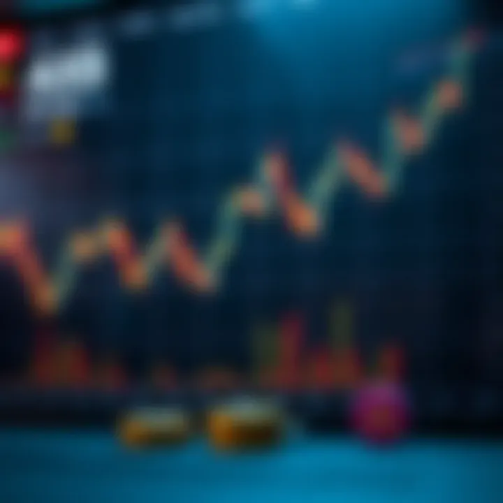 Graph showing AXS cryptocurrency price fluctuations with market trend indicators