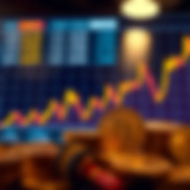 Graph showing fluctuations in Bake Coin's price over time with market trend indicators