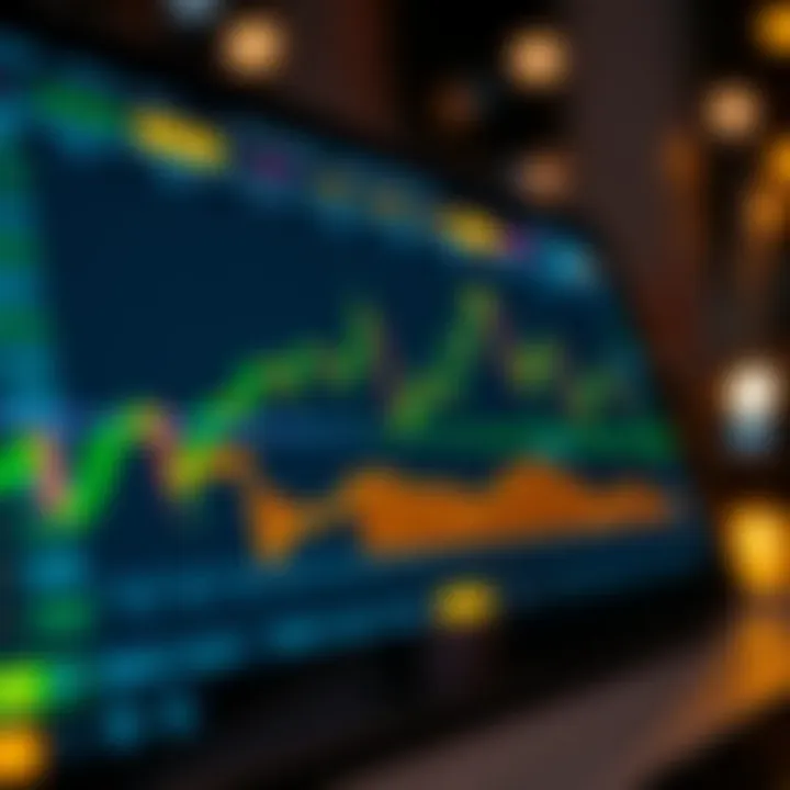 Cryptocurrency market data with highlighted trading signal alerts on a digital device