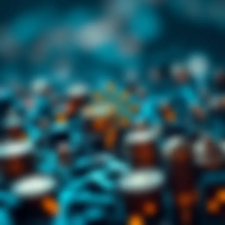 Cardano Blockchain and Digital Assets Highlighting Ecosystem Expansion Visualization of blockchain technology and digital assets related to Cardano's ecosystem expansion