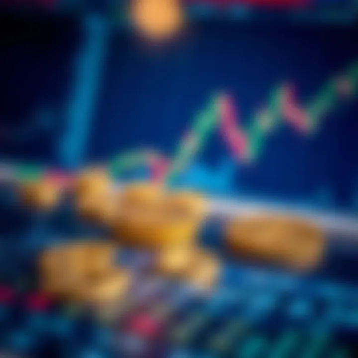 Illustration of financial charts and currency symbols indicating market analysis and strategy