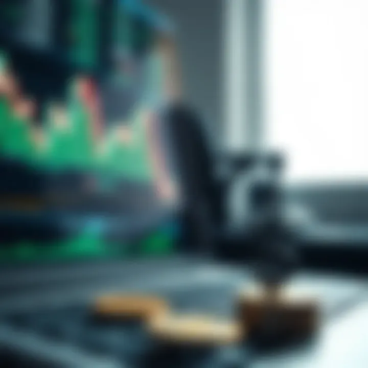 Currency symbols and digital charts representing forex trading analytics