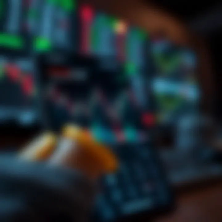 Secure mobile trading app interface displaying charts and real-time data