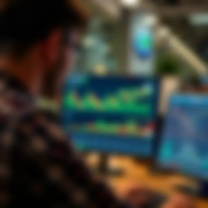 User navigating a clean and intuitive online trading platform interface