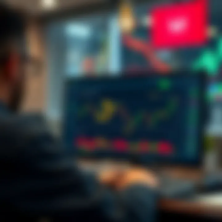 Customizable Trading Tools and Community Insights Interface User interface of trading platform displaying customizable tools and community chat features