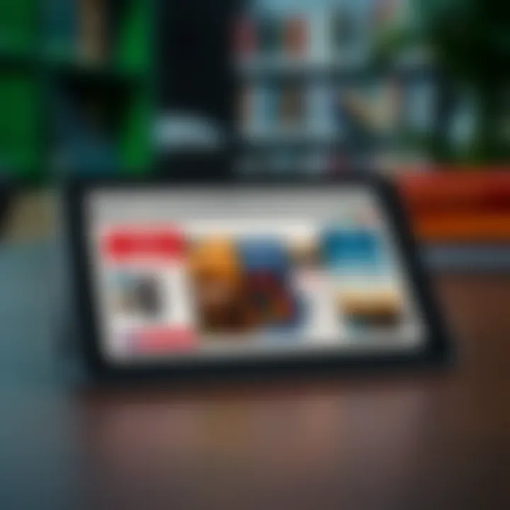 Digital Access to a Variety of Trading Books in PDF Format A digital tablet showing a collection of trading books available for download