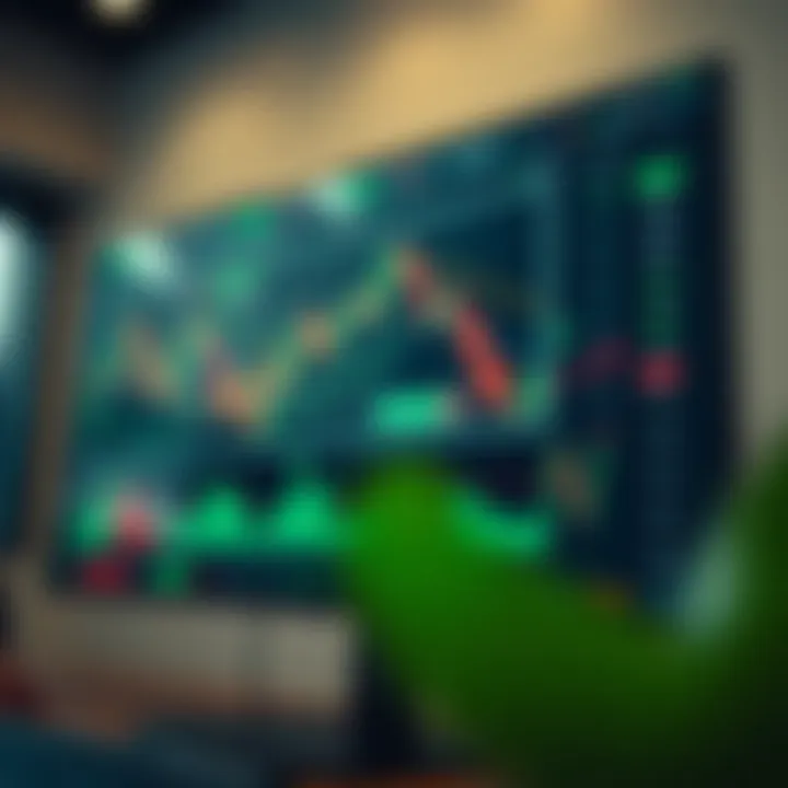 TradingView interface displaying various chart types and customization tools