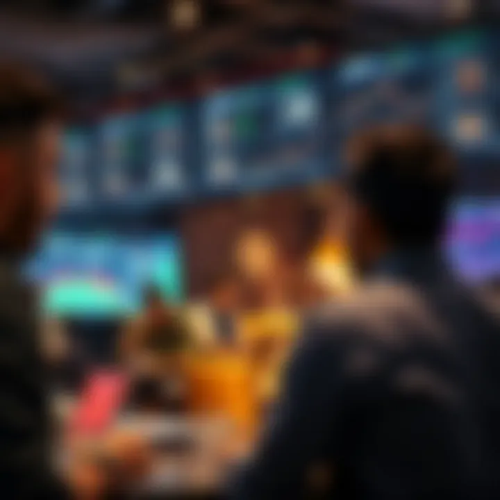 Interactive social networking features on TradingView platform showcasing community discussions and idea sharing