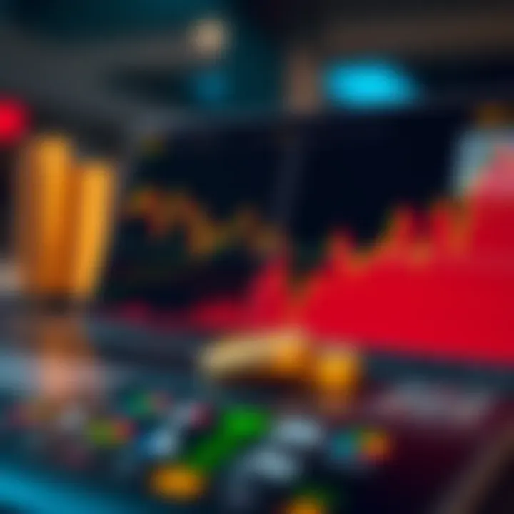 Graph depicting market trends and risk management strategies in cryptocurrency trading