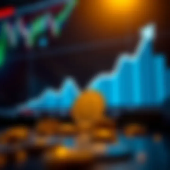 Dogecoin Value Growth Projection Graph showing upward trend in cryptocurrency value with Dogecoin symbol