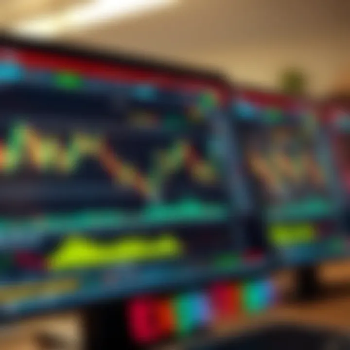 Digital trading platform interface showing real-time stock charts and market indicators in Pakistan