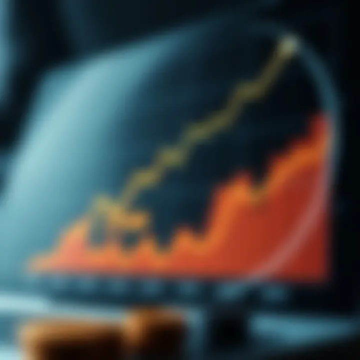 Graph showing upward trend in investment growth for X Empire