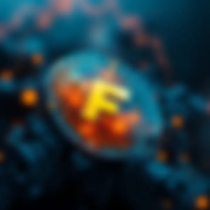 Illustration of a digital coin with futuristic elements highlighting Floki's potential in the crypto market
