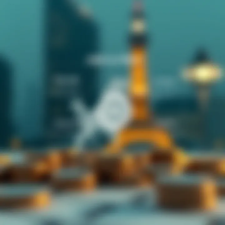 Diagram illustrating geopolitical factors and market sentiment impacting currency exchange rates