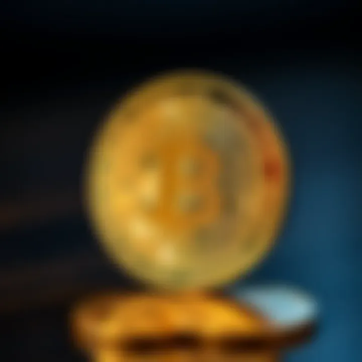 Illustration of a digital coin with Islamic geometric patterns symbolizing halal cryptocurrency compliance