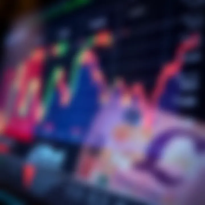 Financial graph displaying fluctuations of foreign currencies against the Pakistani rupee