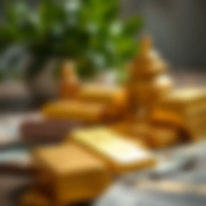Pakistani currency notes and gold bars representing local investment opportunities