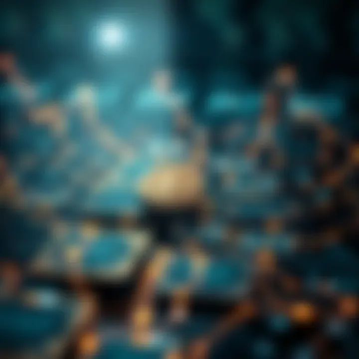 Conceptual illustration of blockchain technology with interconnected digital blocks and coin symbol