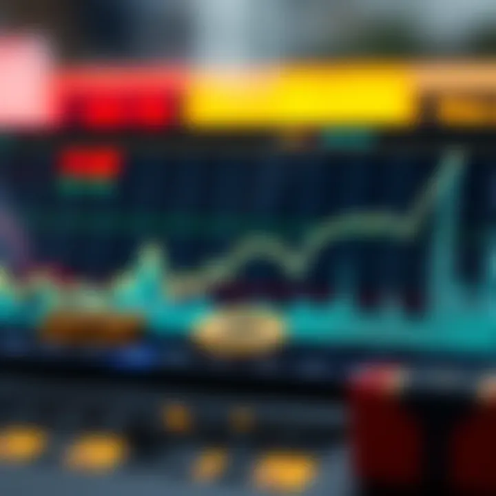 Price Trends of People Coin in the Cryptocurrency Market Graph showing upward and downward trends of digital currency values over time