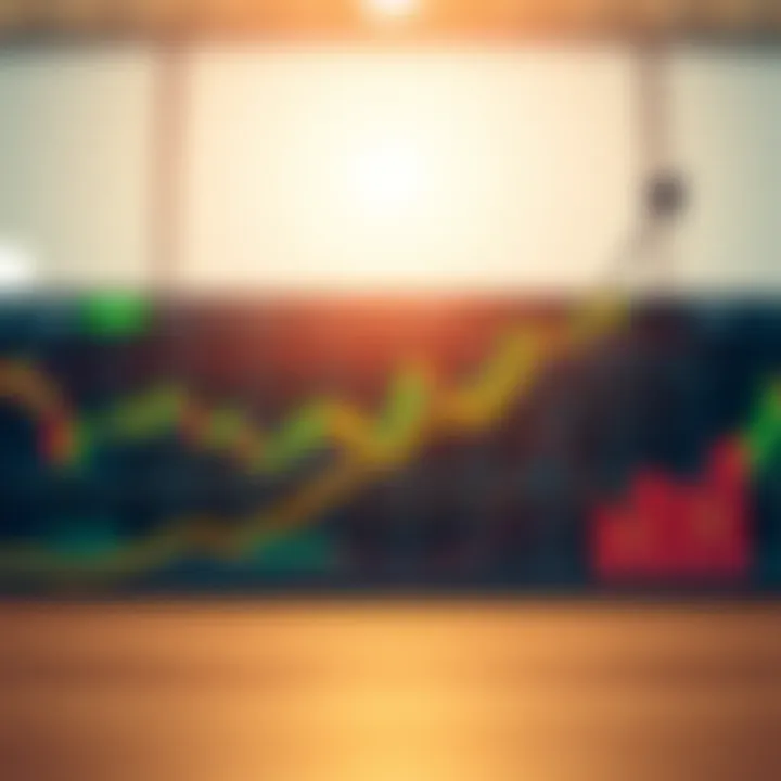 Graph showing upward trend of CFD trading with financial charts in background