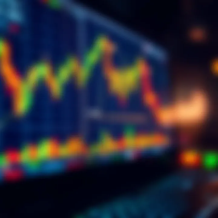 Graphical interface of a forex trading platform with currency pairs