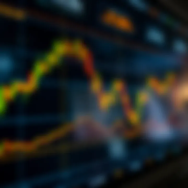 Graph displaying cryptocurrency price fluctuations on a digital trading platform