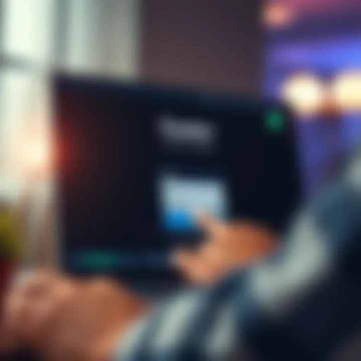 User entering login credentials on Quetex platform