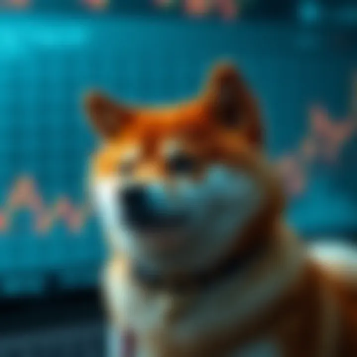 Graph showing Shiba Inu cryptocurrency price fluctuations and market trends
