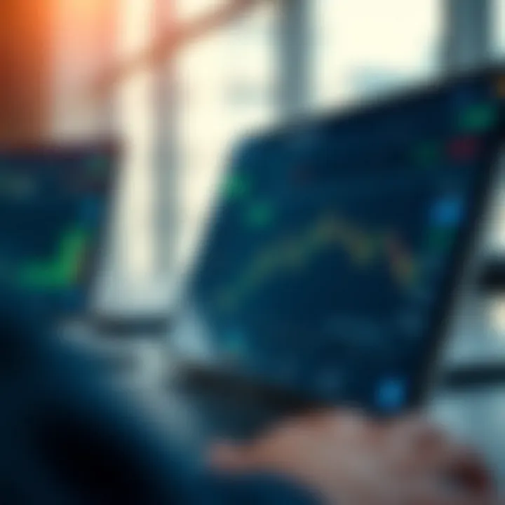 User interface of a trading application showing portfolio overview with stock and asset details