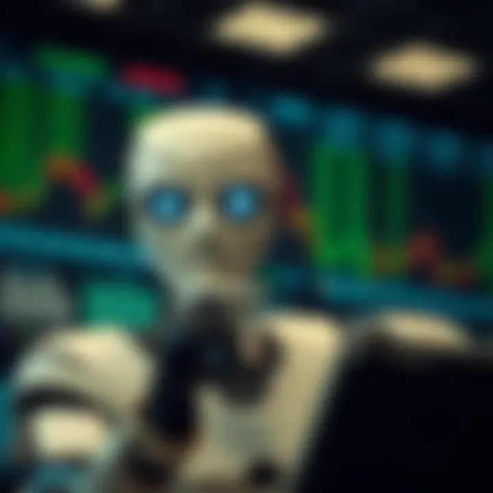 Visual representation of advantages and risks associated with using trading bots in financial markets