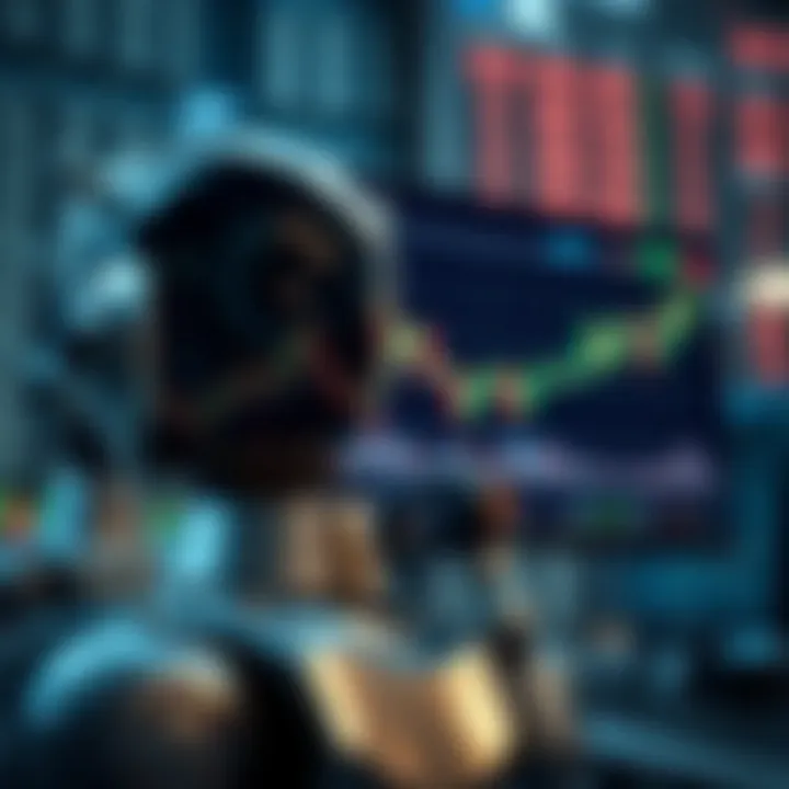 Graph showing risk management strategy with trading robot performance in financial markets