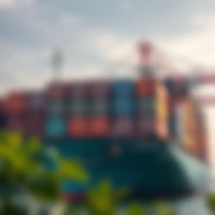 Cargo containers loaded on a freight ship ready for international export
