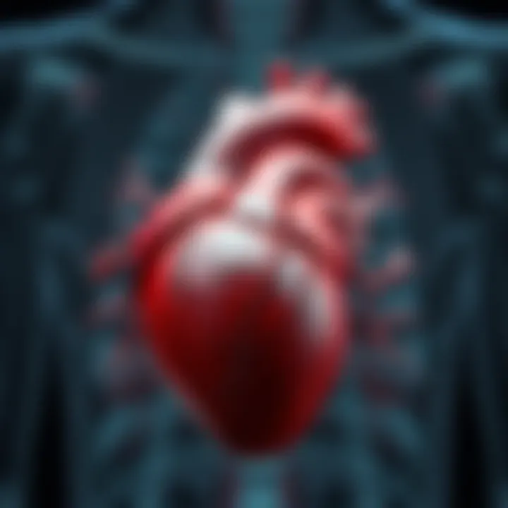Illustration of a heart with blocked arteries indicating causes of heart attacks