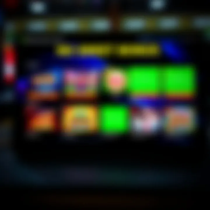 Online casino interface showing various game options and bonus offer notifications