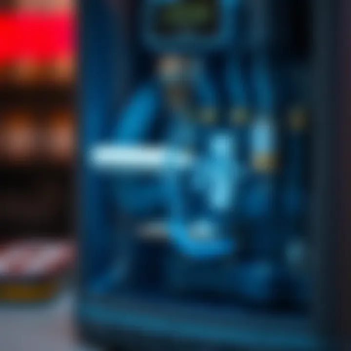 Diagram showing the internal components and airflow mechanism of an oxygen concentrator