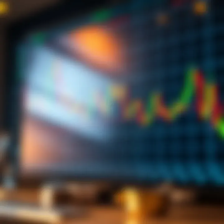 Candlestick trading chart displaying price movements over time with clear trend patterns