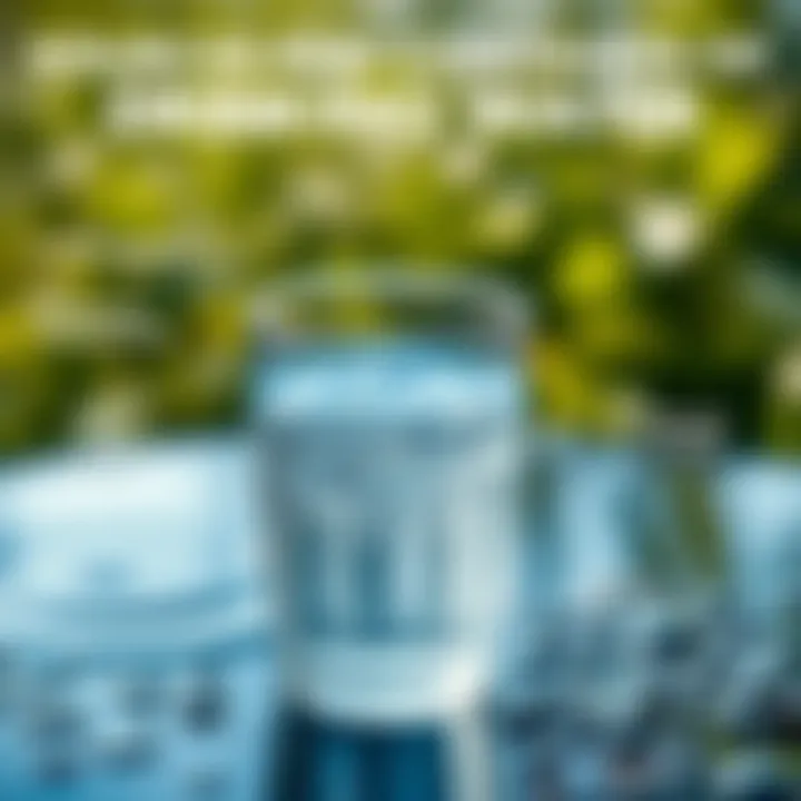 Diagram showing common contaminants in water and sources of clean water