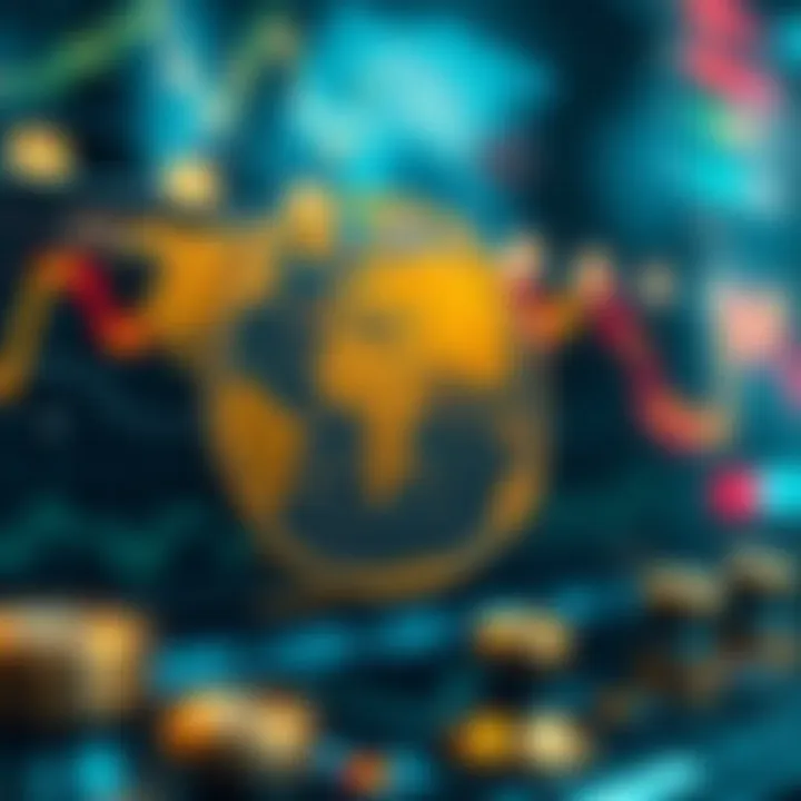 Visualization of factors affecting Worldcoin value including market sentiment and technical indicators