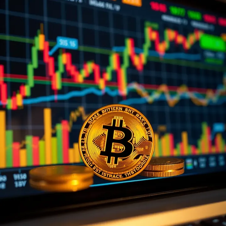 Technical Indicators and Market Sentiment for Bitcoin Chart displaying technical indicators and market sentiment for Bitcoin trading