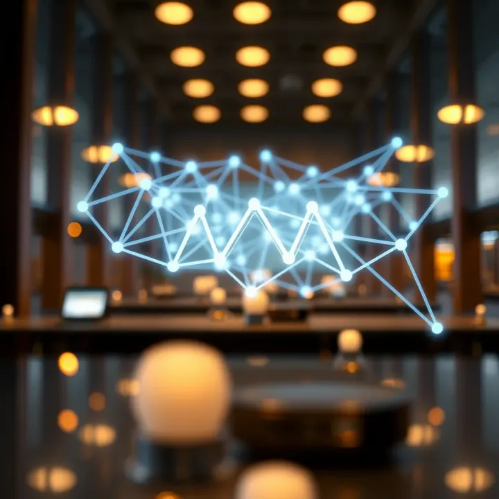 Cardano Network Developments Impacting ADA Value Illustration of blockchain network with nodes and connections symbolizing Cardano's technological developments