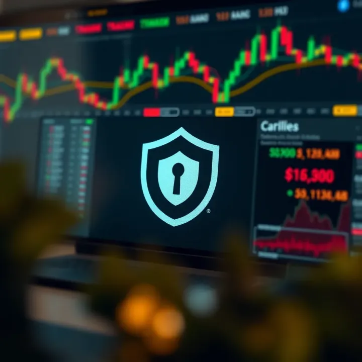 Safe Trading Practices and Scam Prevention in Binary Options Graphic showing secure trading platforms and protection measures against binary options scams