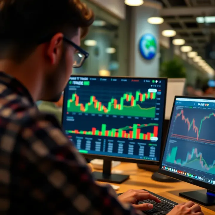 User navigating a clean and intuitive online trading platform interface