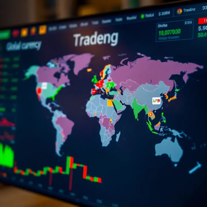 Global Currencies and Economic Indicators for Investment A world map highlighting major currencies used for investment in Pakistan with economic indicators