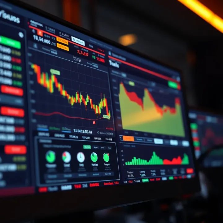 Key Features of Trading Platforms for Investors User interface displaying various trading platform features and market data